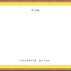 Carte de correspondance personnalisée avec initiales et nom