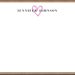 Carte de correspondance personnalisée coeur dessinée à la main