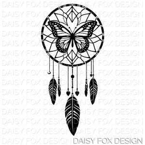 Monarchfalter Traumfänger SVG PNG DXF Pdf Jpg | Digitaler Download | Cricut Cut Dateien | SVG-Dateien
