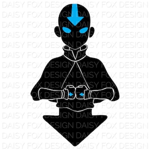 Airbender with Blue Arrow SVG: Cricut Cut File (Digital Download)