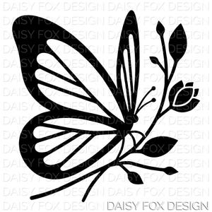 Borboleta em Flor SVG PNG DXF Pdf Jpg | Download Digital | Arquivos Cricut Cut | Arquivos Svg