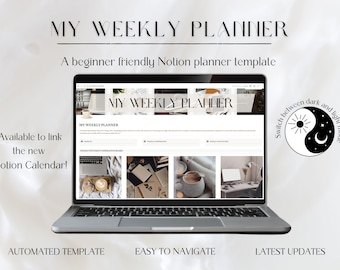 Notion Wochenplaner Vorlage | Minimalistischer Digital Life Planer (PDF)