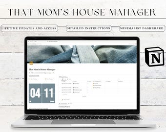 Notion House-Manager-Vorlage | Digital Home Organizer (PDF Download)