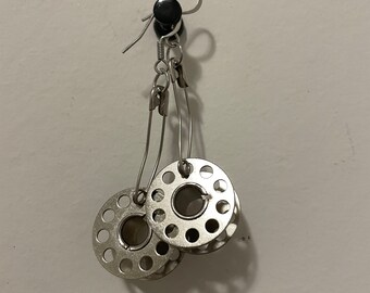 Safety Pin Wheel Earrings