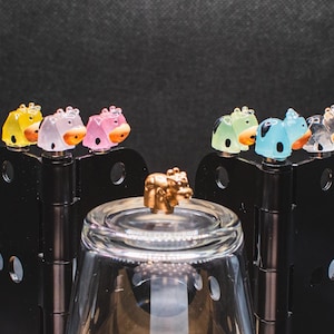 Colorful Cows Magnetic Hinge Head Topper Glow in the Dark