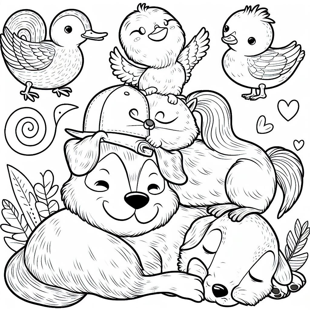 Cute Cuddly Coloring Pages Etsy