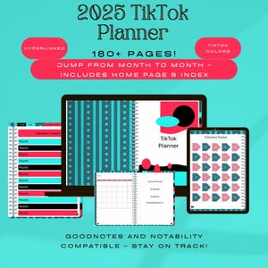 Digital TikTok Planner, Social Media Content Tracker, TikTok Marketing Trends, Content Creators Planner, TikTok Views, Business Strategy, Up