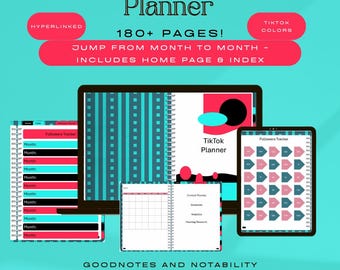 TikTok Planner: Social Media Content Tracker (Digital Download)