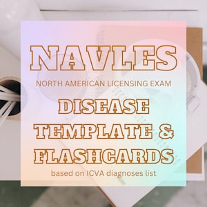 MODELLO DI MALATTIA NAVLEs con pacchetto FLASHCARDS - Modello di malattia per esame di licenza nordamericana con flashcard Quizlet Medicina veterinaria
