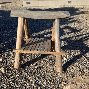 Rustic Log Saddle Stand