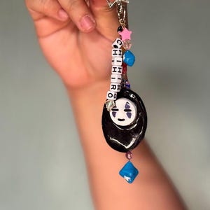 Chihiro Studio Ghibli Star Keychain with Soot Sprites, No Face, and Konpeito Charms