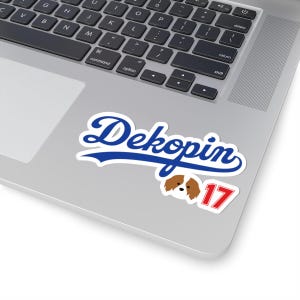 Kiss-cut Stickers | Dekopin / Decopin / Decoy the Dog – Inspired by Shohei Ohtani | Transparent Background | White Background