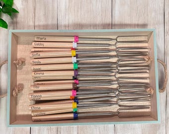 Palitos para asar S'mores / Acampada / Acampada / Malvaviscos / Fogata / Set de regalo S'mores / Campista feliz / Aire libre / Regalo para parejas