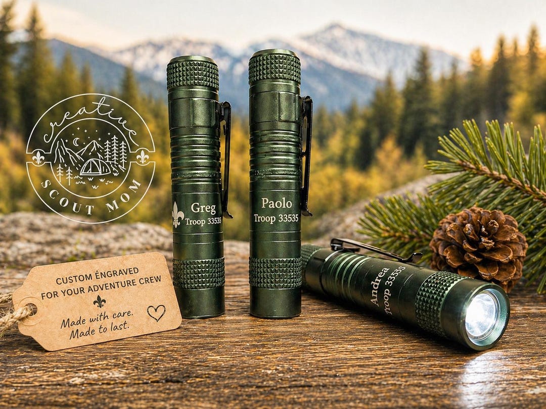 Custom Flashlight Personalized Engraved Flashlight | Custom Name Gift | Scout Leader ...