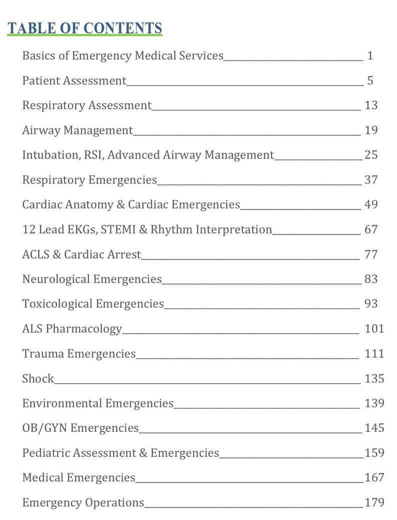 NREMT Paramedic Exam Study Guide: ALS Illustrated Notes (digital ...