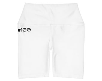 Yoga Shorts mit hoher Taille (AOP)