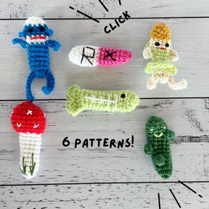 Hair Clip Fidget Crochet Pattern Bundle - Six Patterns