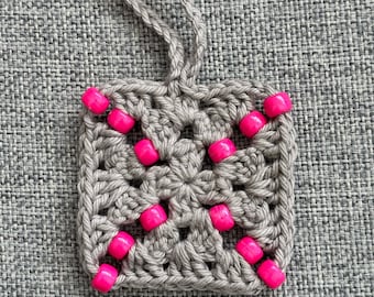 Granny Square Fidget Keyring Crochet Pattern