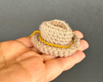 Mini Cowboy Amigurumi Hat PDF Crochet Pattern