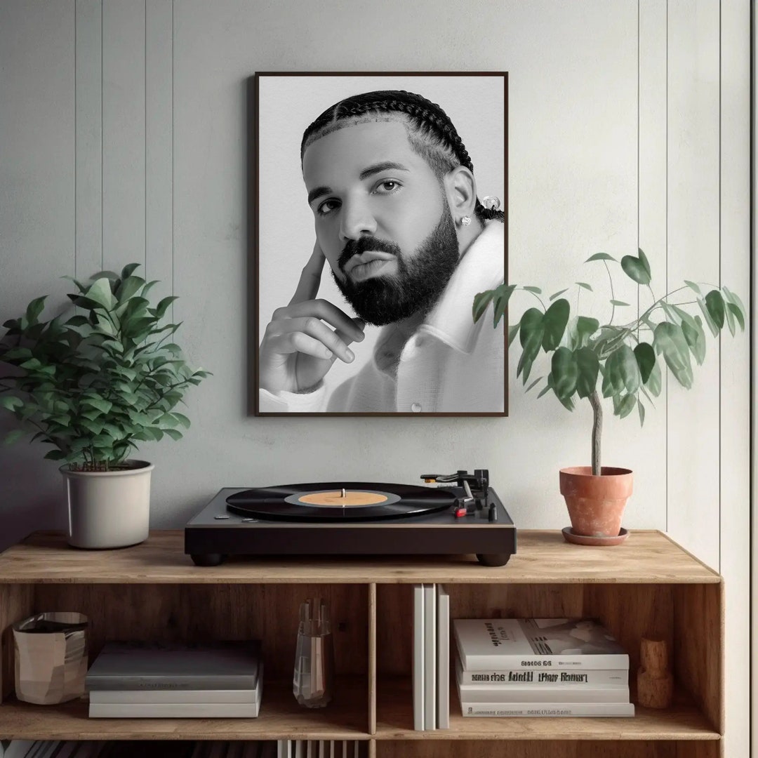 Drake Rapper Decor Drake Rapper Portrait Wall Art - Etsy