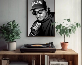 NWA / Eazy E Rapper Minimalist Wall Art