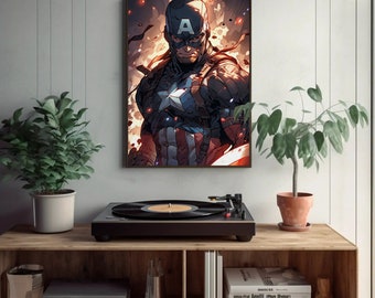 Captain America Modern Wall Art