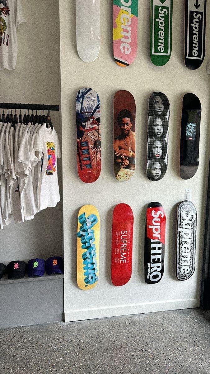 Skateboard Collection Supreme Skateboard On Wall Supreme Lollipop
