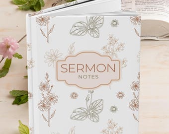 Predigt Notizen, Kirchen Notizen, Kirchen Predigt Notizbuch, Notizen zum Bibel Studium für Frauen, Christian Journal, Christian Gift Shop, Predigt Journal