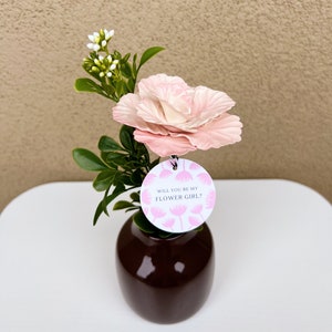 Flower Girl Gift - Will You Be My Flower Girl? - Porcelain Flower - The Shannon Single - Medium
