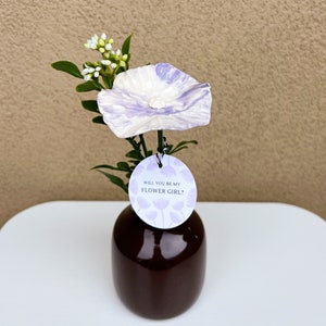 Flower Girl Gift - Will You Be My Flower Girl? - Porcelain Flower - The Morgan Single - Medium