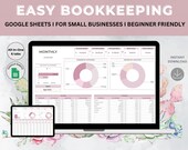 Small Business Bookkeeping Template, Easy Finance Spreadsheet, Income and Expense Tracker, Profit and Loss | Accounting Google Sheets