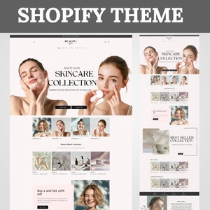 Shopkette Theme, Website für Beauty, Rosa Shopvorlagen, Website-Design, Feminines, Minimal & niedliches Design, Beauty-Website-Thema