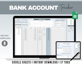 Bank Account Tracker, Finance Spreadsheet, Money Management, Credit Card Tracker, Bank Account Info, Google Sheets Budget, Bank Account Log