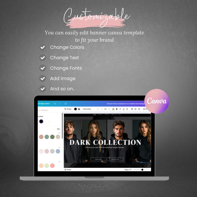 Shopify Theme Clothing, Shopify Website for Boutique, Black Shopify Templates,Website Design, Shopify Theme, Clothing website template