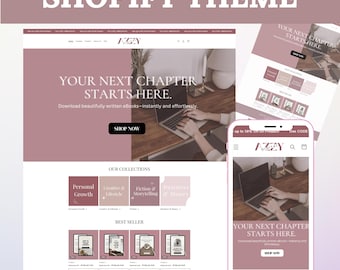 Shopify Theme Digital Products, Shopify Website Template, Digital Shopify Templates, Website templates, Shopify Store Banner, e commerce