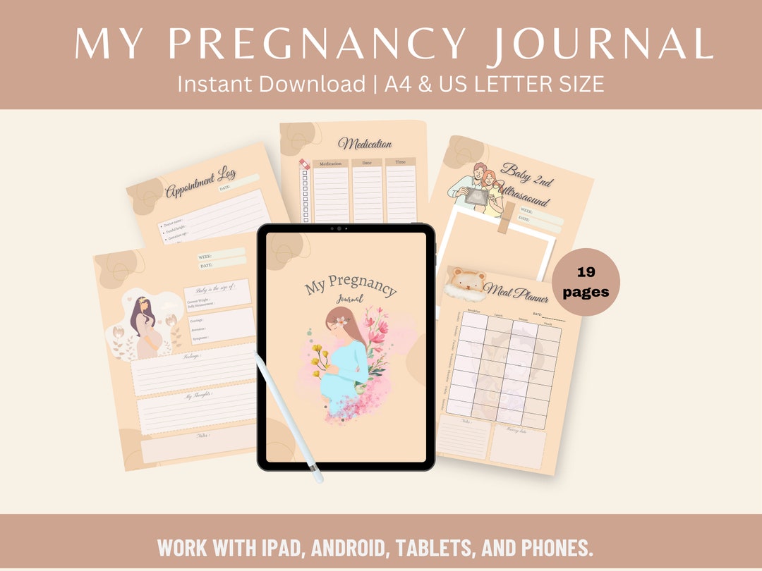 Printable Pregnancy Planner Printable Pregnancy Journal , Hospital Bag ...