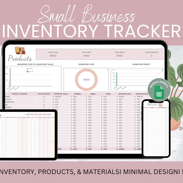 Business Inventory Tracker Excel Etsy