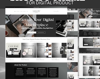 Pode incluir: Um tema Shopify preto e branco para produtos digitais. O tema apresenta um design limpo e moderno com foco na apresentação de produtos digitais. O tema inclui uma variedade de recursos, como uma vitrine de produtos, um blog e um formulário de contato. O tema também é responsivo, o que significa que terá uma ótima aparência em todos os dispositivos.
