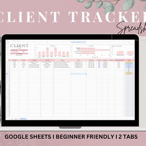 Client Tracker Spreadsheet, Small Business Template, Client Planner, Client List Google Sheets, Customer CRM, Client Management