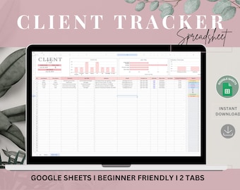 Client Tracker Spreadsheet, Small Business Template, Client Planner, Client List Google Sheets, Customer CRM, Client Management