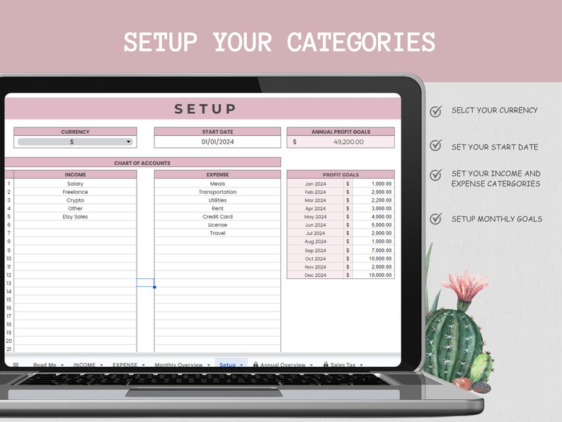 Easy Bookkeeping Spreadsheet for Small Business Template, Income and Expense Tracker, Profit and Loss  Accounting Google Sheets, Sales Tax