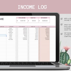 Easy Bookkeeping Spreadsheet for Small Business Template, Income and Expense Tracker, Profit and Loss  Accounting Google Sheets, Sales Tax