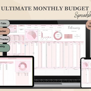 Monthly Budget Spreadsheet, Google Sheet Budget Planner, Financial Planner templates, Paycheck Budget, Expense Tracker, Bill Tracker