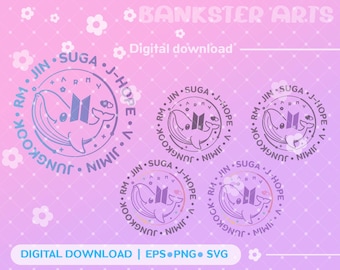 kpop bangtan whale  Name svg cut File for cricut kpop , png For Vinyl stickers