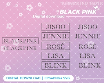 Kpop Bink-lidnaam SVG-bestand knippen: vinylstickers, Cricut (digitale download)