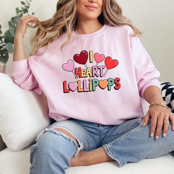 Sweat-shirt Sweet Heart Lollipops, haut Cupidon Squad pour la Saint-Valentin