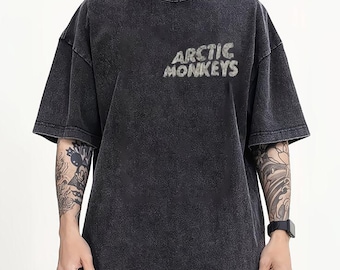 Arctic Monkeys Retro Acid Washed Tee, Vintage Tee - Etsy