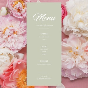 Editable Iftar Dinner Menu Card, Instant Download Template, Ramadan Night, Iftar Party, Sage Green , Digital Evite, Customisable