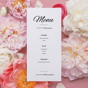 Edytowalna karta menu obiadu iftar, szablon do natychmiastowego pobrania, noc ramadanu, impreza iftar, minimalistyczny, cyfrowe zaproszenie, dostosowywalny