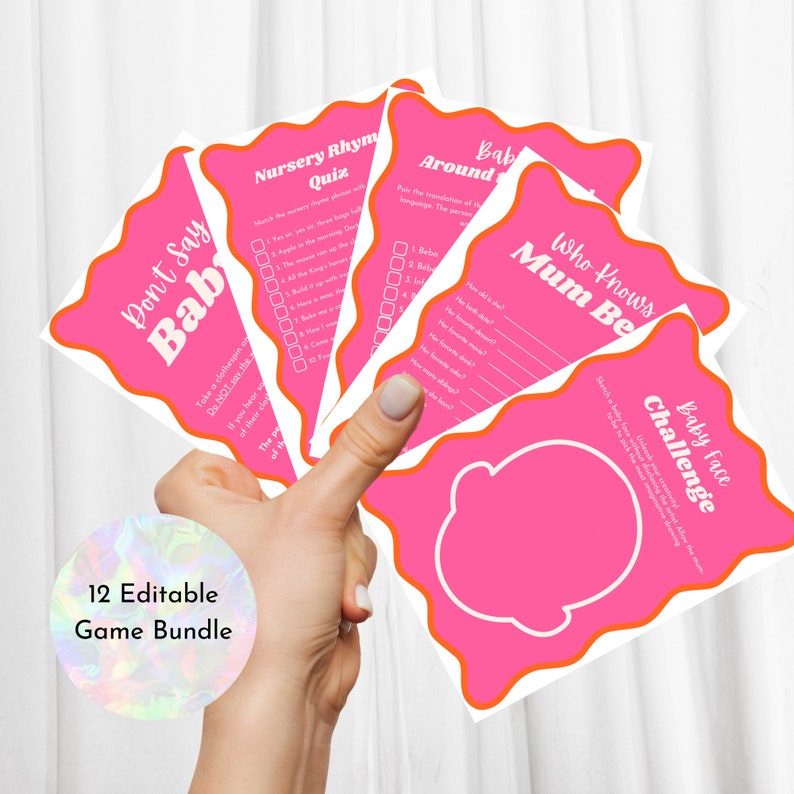 Printable Baby Shower Games Bundle, Instant Download Baby Shower Game ...